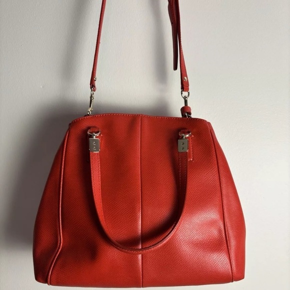 Coach Minetta Mini Cherry Red Triple Compartment Tote - Picture 5 of 11